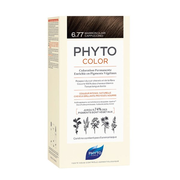 Phyto Phytocolor Bitkisel Saç Boyası - 6.77 Cappuccino Kahve