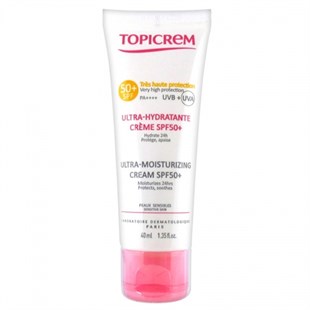 Topicrem Ultra Moisturizing Face & Body Cream SPF50+ 40 ml - Nemlendirici Güneş Kremi